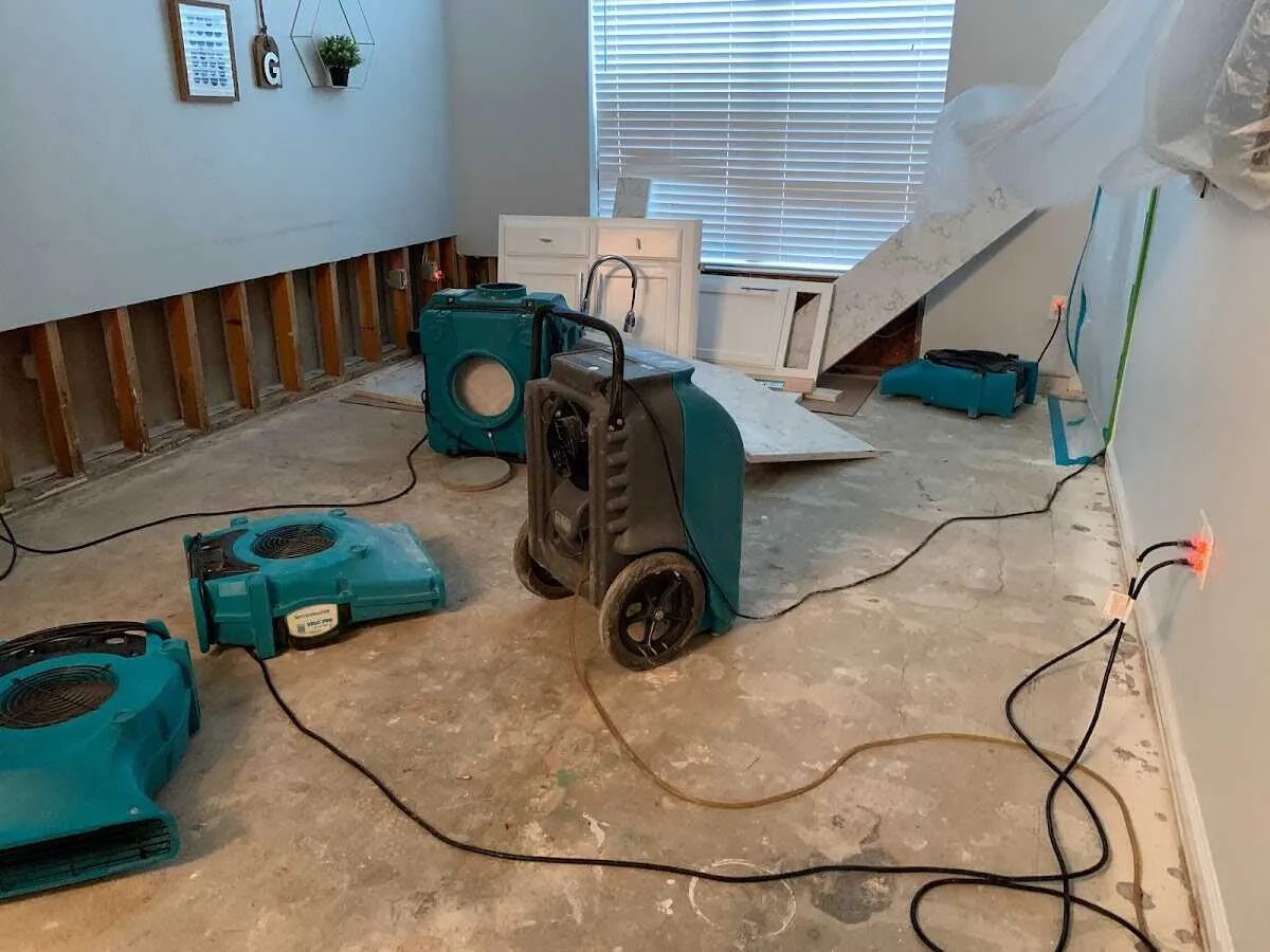 Dehumidifier in flood-cut room for Water Extraction & Removal in O'Hara